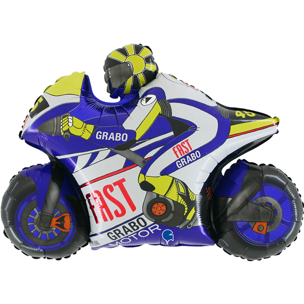 (image for) Blue Moto GP Supershape Balloons