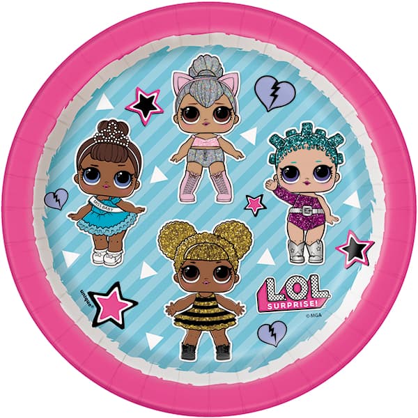 (image for) L.O.L Surprise 7" Paper Plates 8pk