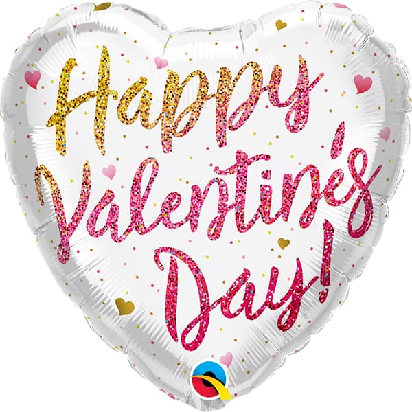 (image for) 18" Valentine's Glitter Ombre Foil Balloons