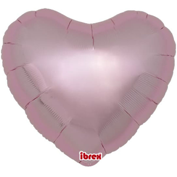 Pack Of 5 14" Metallic Light Pink Heart Foil Balloons