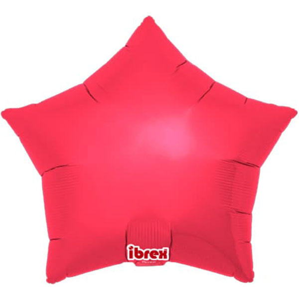Pack Of 5 15" Metallic Red Star Foil Balloons