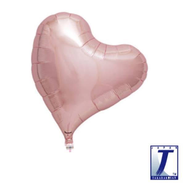 (image for) 14" Metallic Light Pink Sweet Heart Foil Balloons Pack Of 5