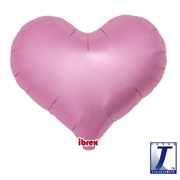 (image for) 14" Metallic Pink Jelly Hearts Foil Balloons Pack of 5