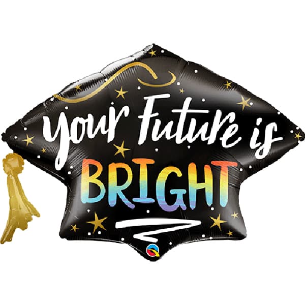 (image for) Your Future Is Bright Grad Cap Supershape Balloons