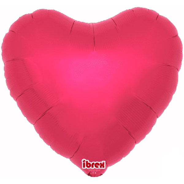 Pack Of 5 18" Metallic Red Heart Foil Balloons