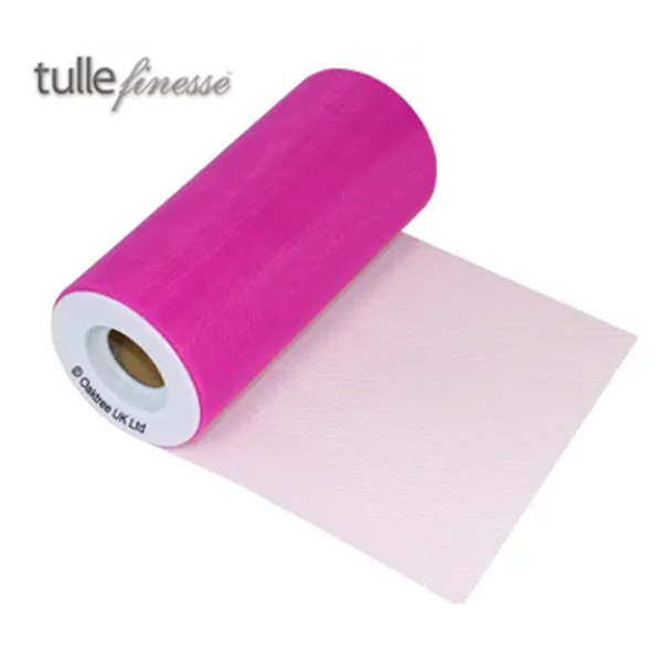 (image for) Fuchsia Tulle 6" x 25y