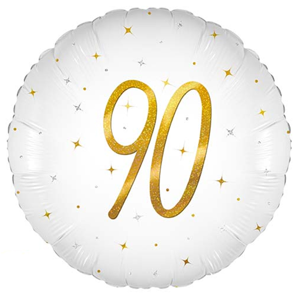 (image for) 18" Elegant Sparkle White 90 Holographic Foil Balloons