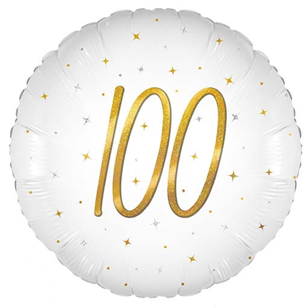 (image for) 18" Elegant Sparkle White 100 Holographic Foil Balloons