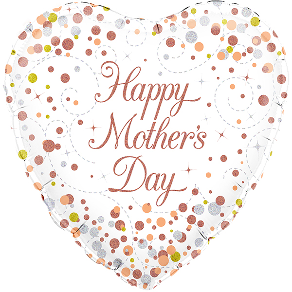 18" Happy Mothers Day Sparkling Fizz Foil Balloon