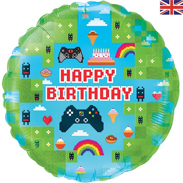 (image for) 18" Blox Game Birthday Holographic Foil Balloons