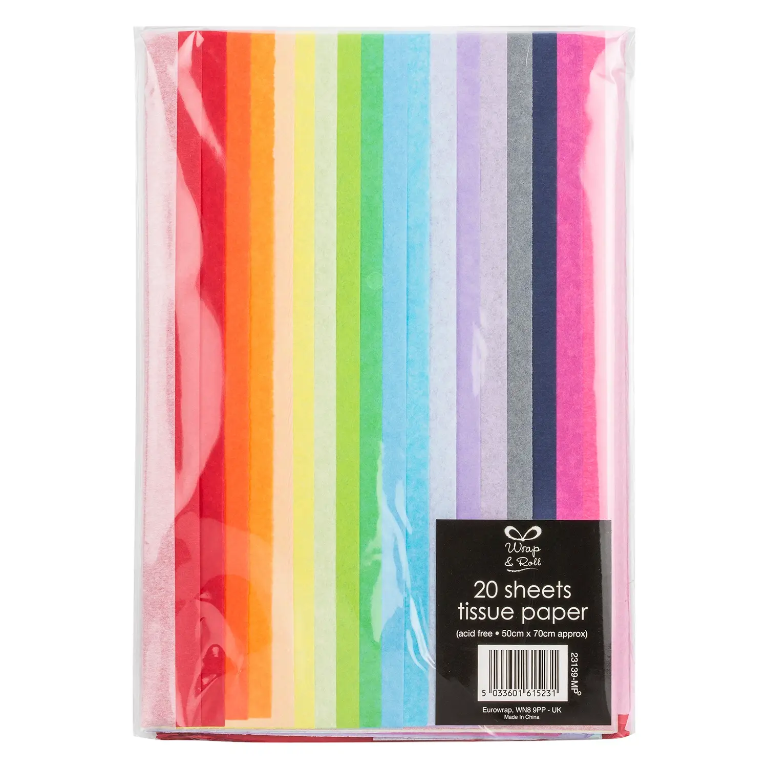 20pk Multi Coloured Tissue Paper
