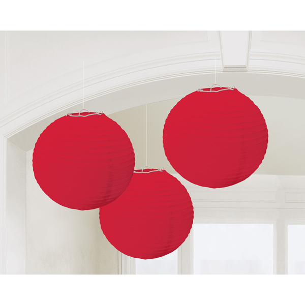 (image for) Apple Red Paper Lanterns 3pk