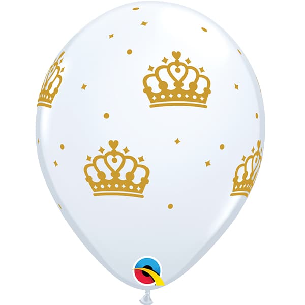 (image for) 11" Gold Crowns Latex Balloons 25pk