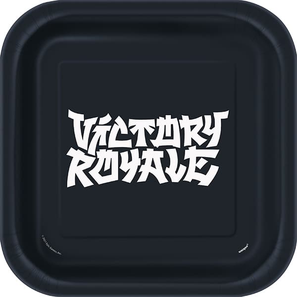 (image for) 9" Victory Royale Fortnite Square Paper Plates 8pk