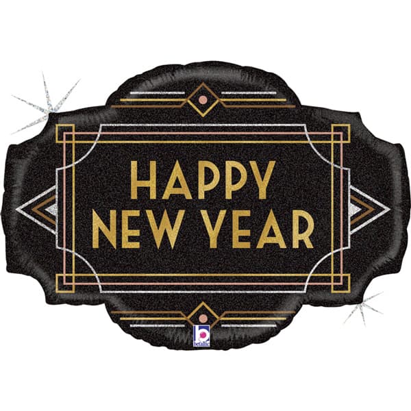 (image for) Art Deco New Year Supershape Balloons