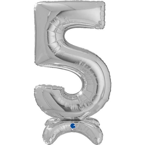 (image for) 25" Silver Stand Up Number 5