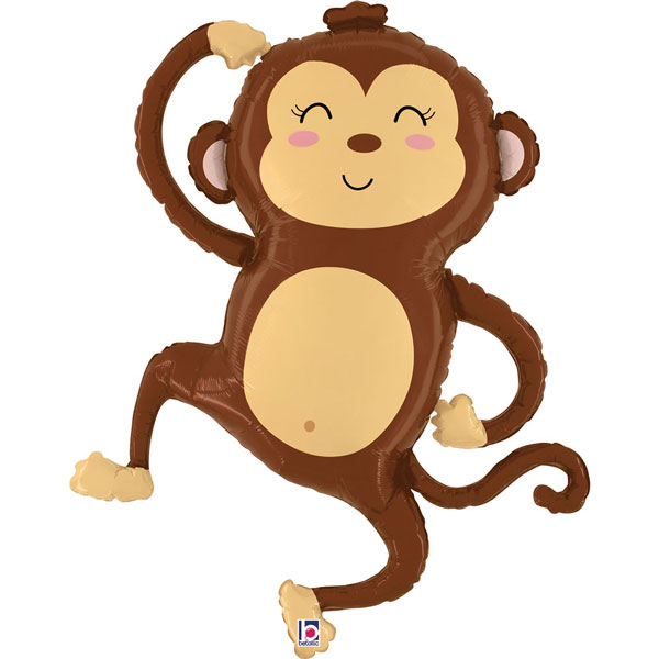 (image for) 33" Jungle Monkey Shape Foil Balloons