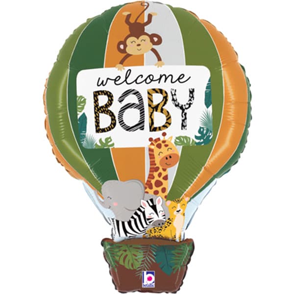 (image for) Jungle Animals Welcome Baby Shape Balloons