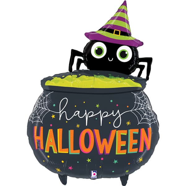 (image for) Halloween Spider Cauldron Shape Balloons