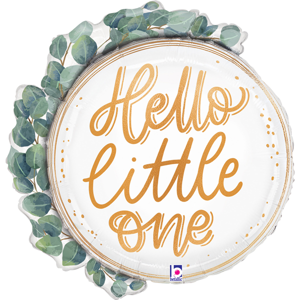 (image for) Hello Baby Eucalyptus Wreath Supershape Balloons