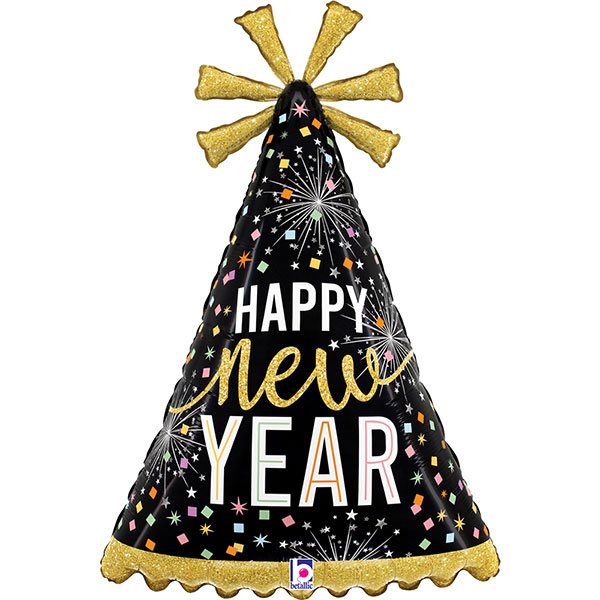 (image for) New Year Party Hat Shape Foil Balloons