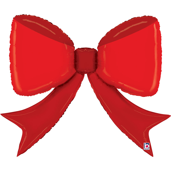 Red Bow Shape Foil Balloons