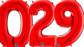 26" & 40" Grabo Red Number Balloons