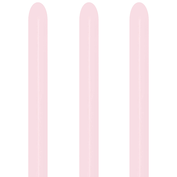 260 Pastel Matte Pink Modelling Latex Balloons 50pk