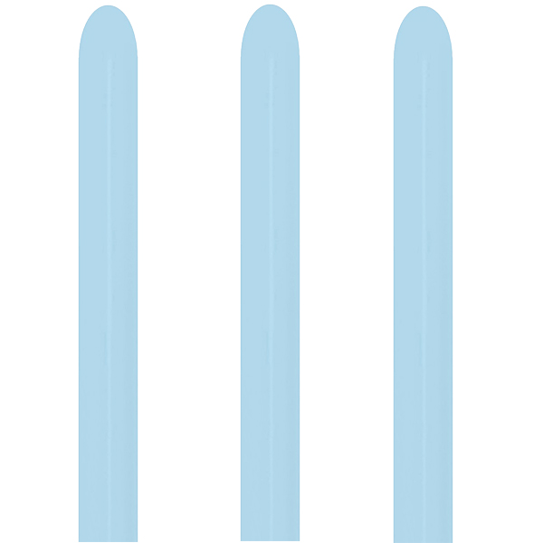 260 Pastel Matte Blue Modelling Latex Balloons 50pk
