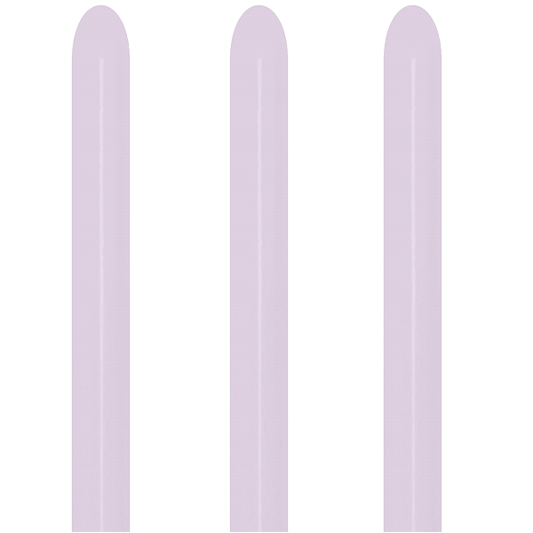 260 Pastel Matte Lilac Modelling Latex Balloons 50pk