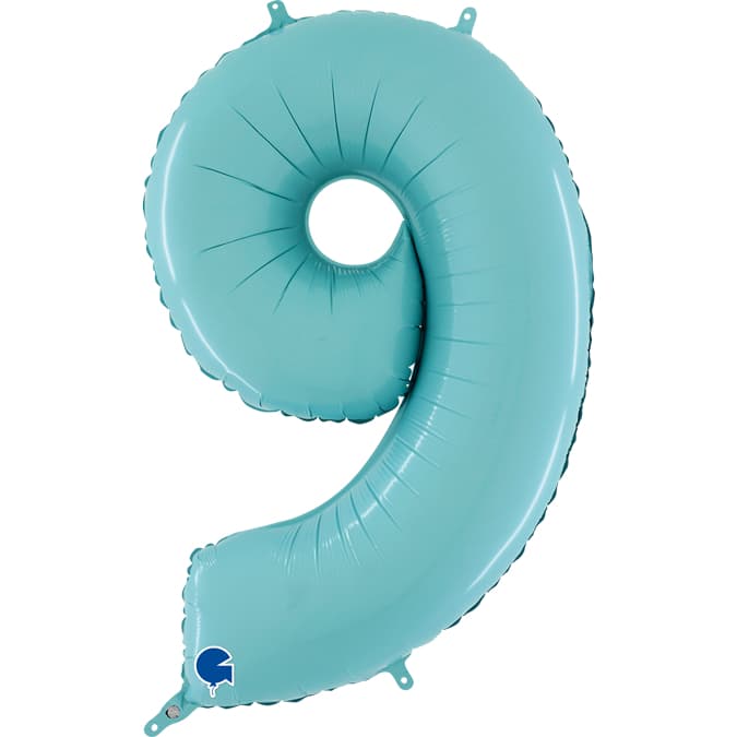 (image for) 26" Pastel Blue Foil Number 9 Balloons