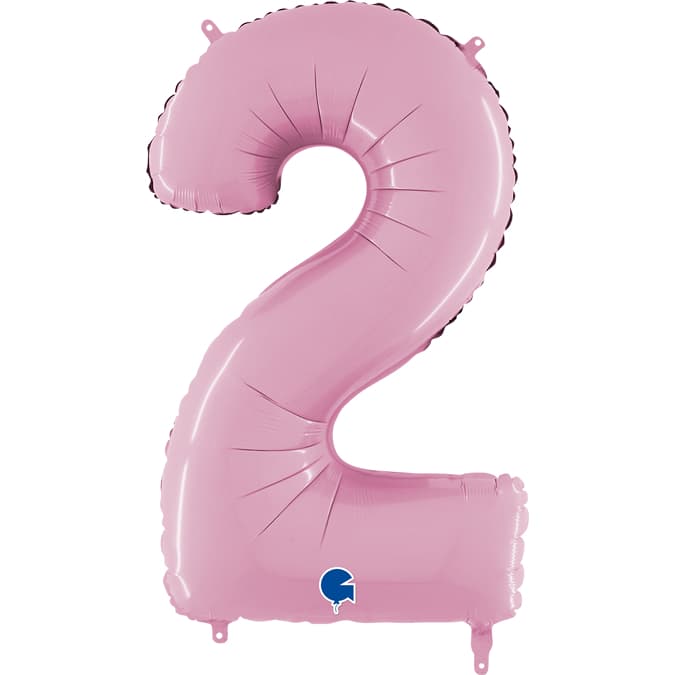 (image for) 26" Pastel Pink Foil Number 2 Balloons