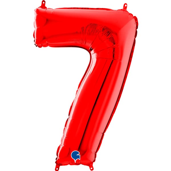 (image for) 26" Grabo Red Number 7 Shape Balloons