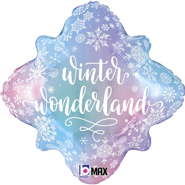 (image for) 18" Winter Wonderland Snowflake Foil Balloons