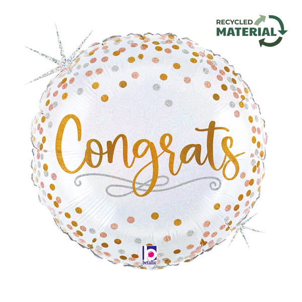 (image for) 18" Congrats Confetti Foil Balloons