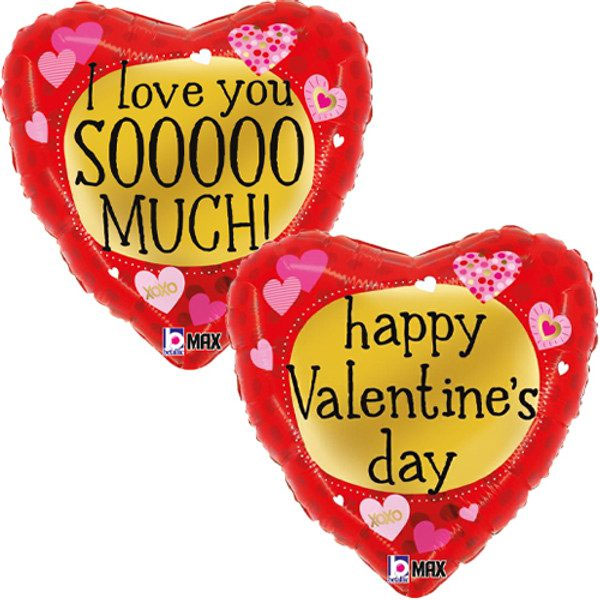 18" Happy Valentines Day Love You Foil Balloons