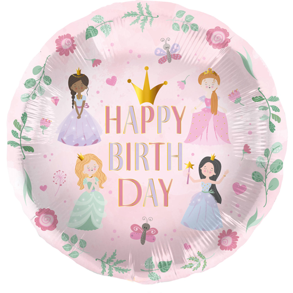 (image for) 18" Happy Birthday Pretty Princess Foil Balloons