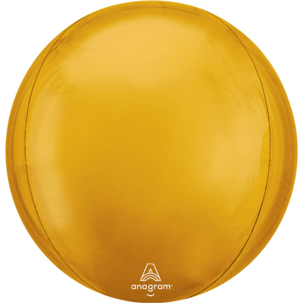 15" Gold Colour Orbz Foil Balloons
