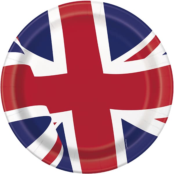 (image for) 9" Union Jack Paper Plates 8pk