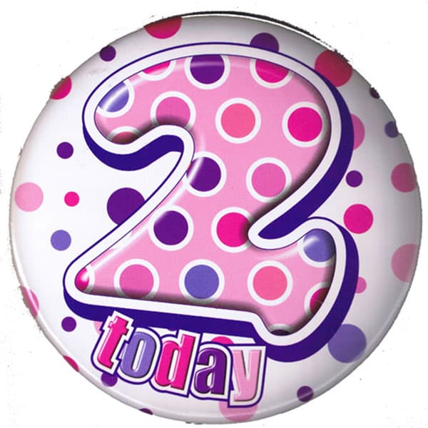 (image for) Age 2 Girl Jumbo Badge