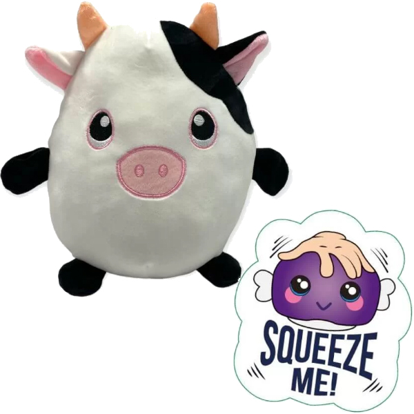 (image for) 10" Cow Squeezable Soft Toy