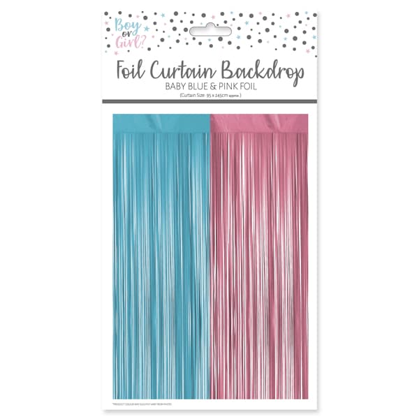 (image for) Pink & Blue Foil Shimmer Curtain Backdrop