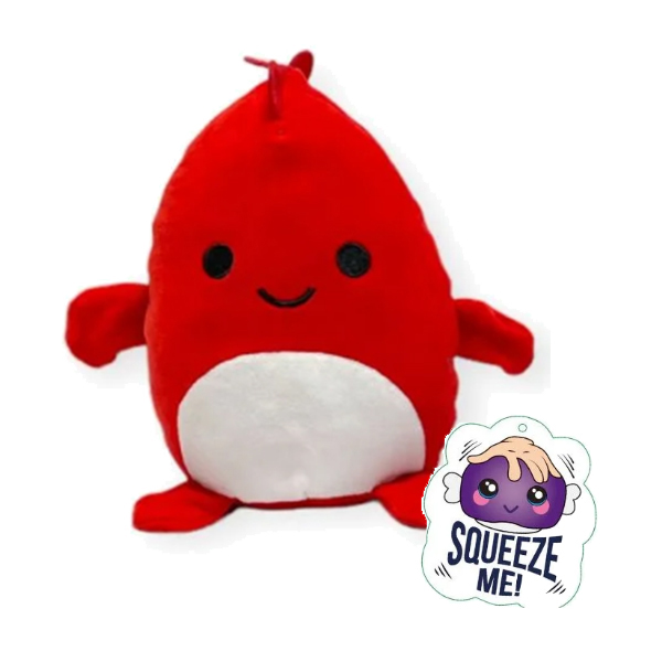 (image for) 10" Red Dinosaur Squeezable Soft Toy