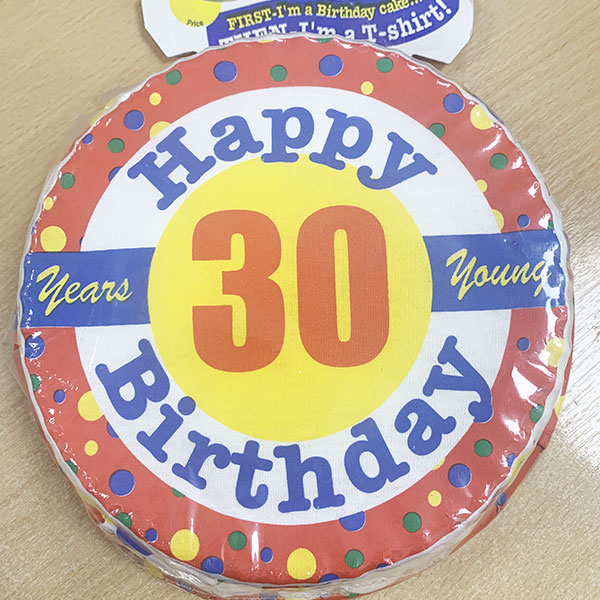 (image for) Happy 30th Birthday T-Shirt Cake