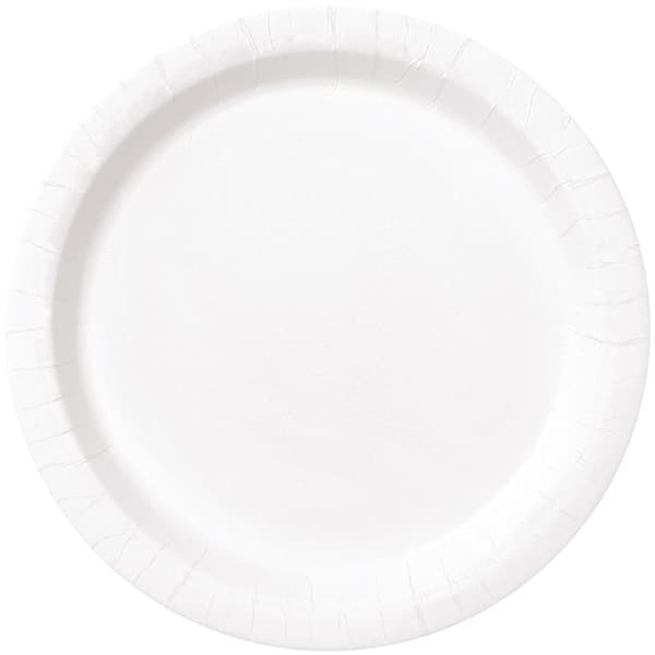 (image for) 9" Bright White Paper Plates 16pk