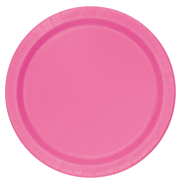 (image for) 9" Hot Pink Dinner Paper Plates 16pk