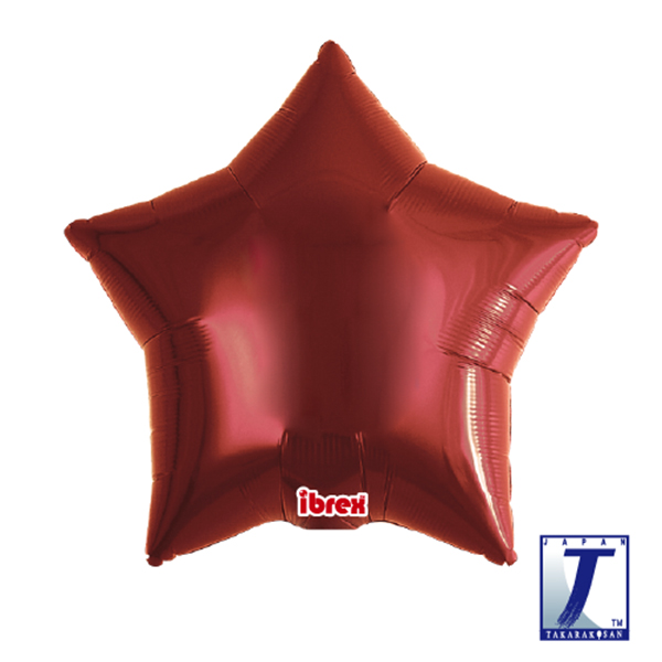 (image for) 15" Premium Metallic Red Star Foil Balloons Pack Of 5