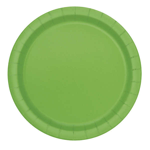 (image for) 9" Lime Green Paper Plates 8pk