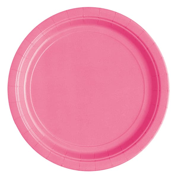 (image for) 9" Hot Pink Dinner Paper Plates 8pk