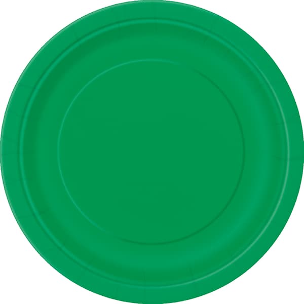 (image for) 9" Emerald Green Paper Plates 8pk